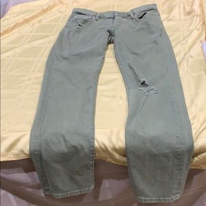 High rise loft green jeans